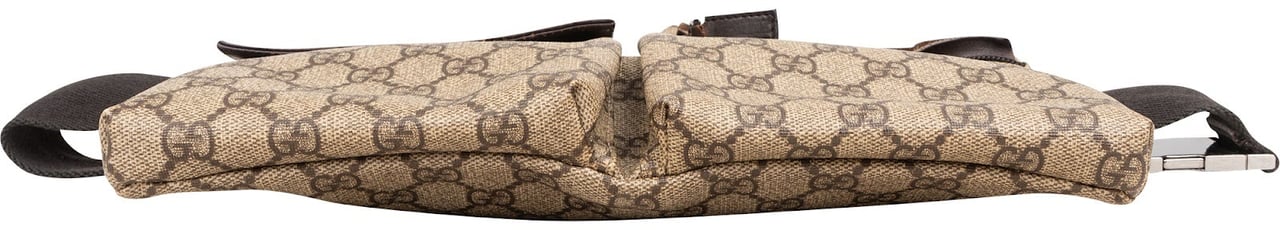Gucci Monogram GG Supreme Canvas Belt Crossbody Bag Beige