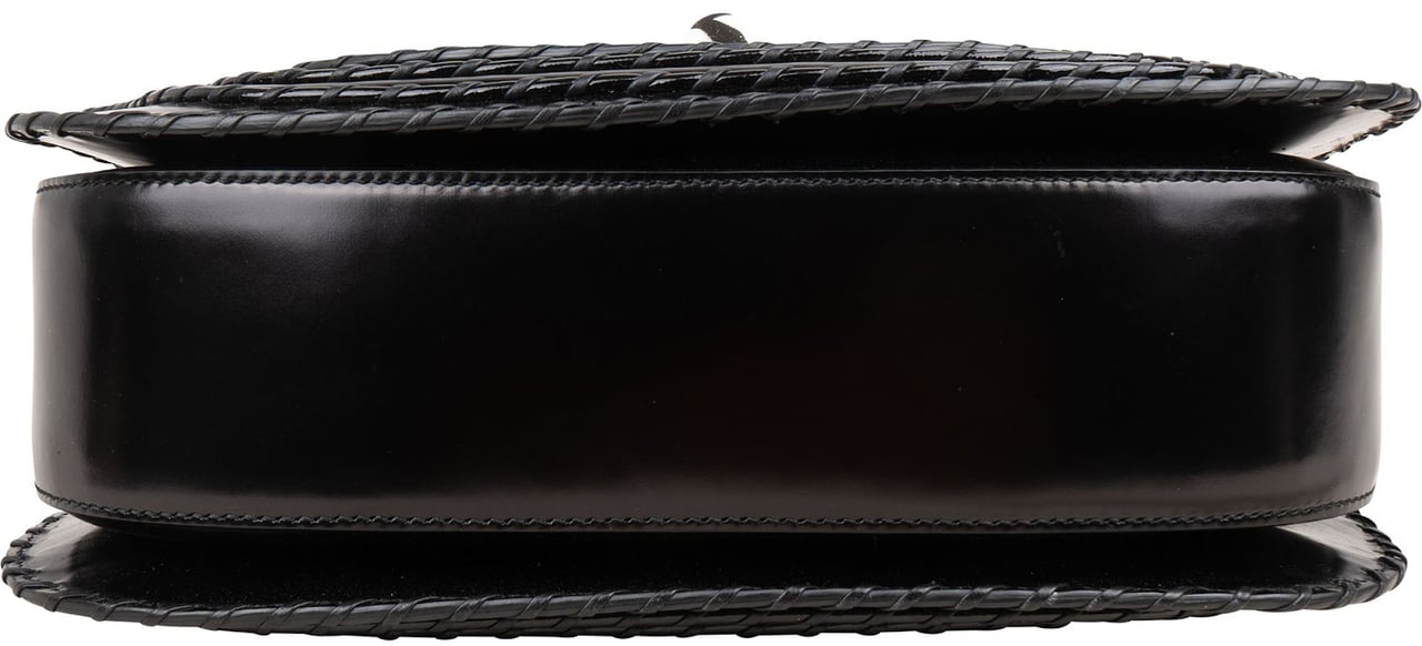 Gucci Black Leather Pony Hair New Bamboo Top Handle Crossbody Bag Zwart