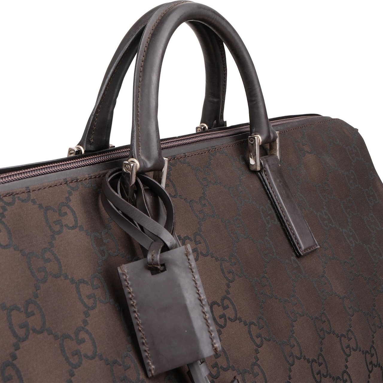 Gucci Monogram GG Canvas Duffle Bag Bruin