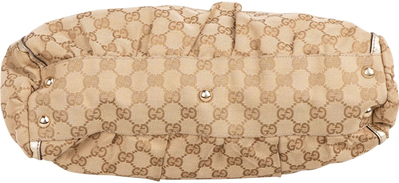 Gucci Monogram GG Canvas Abbey D-Ring Shoulder Bag Beige