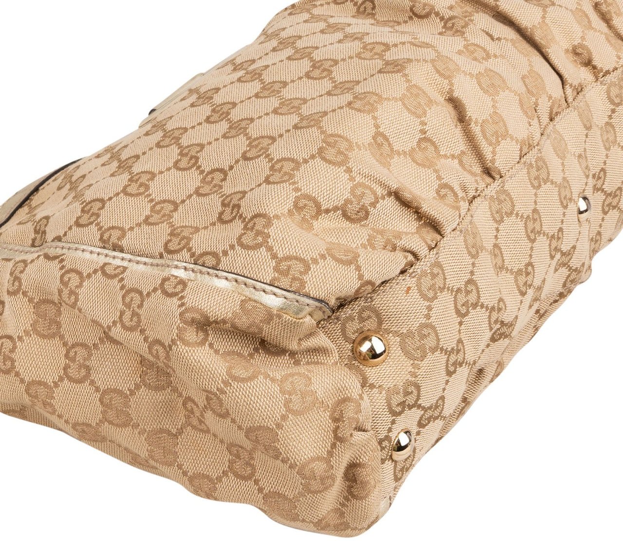Gucci Monogram GG Canvas Abbey D-Ring Shoulder Bag Beige