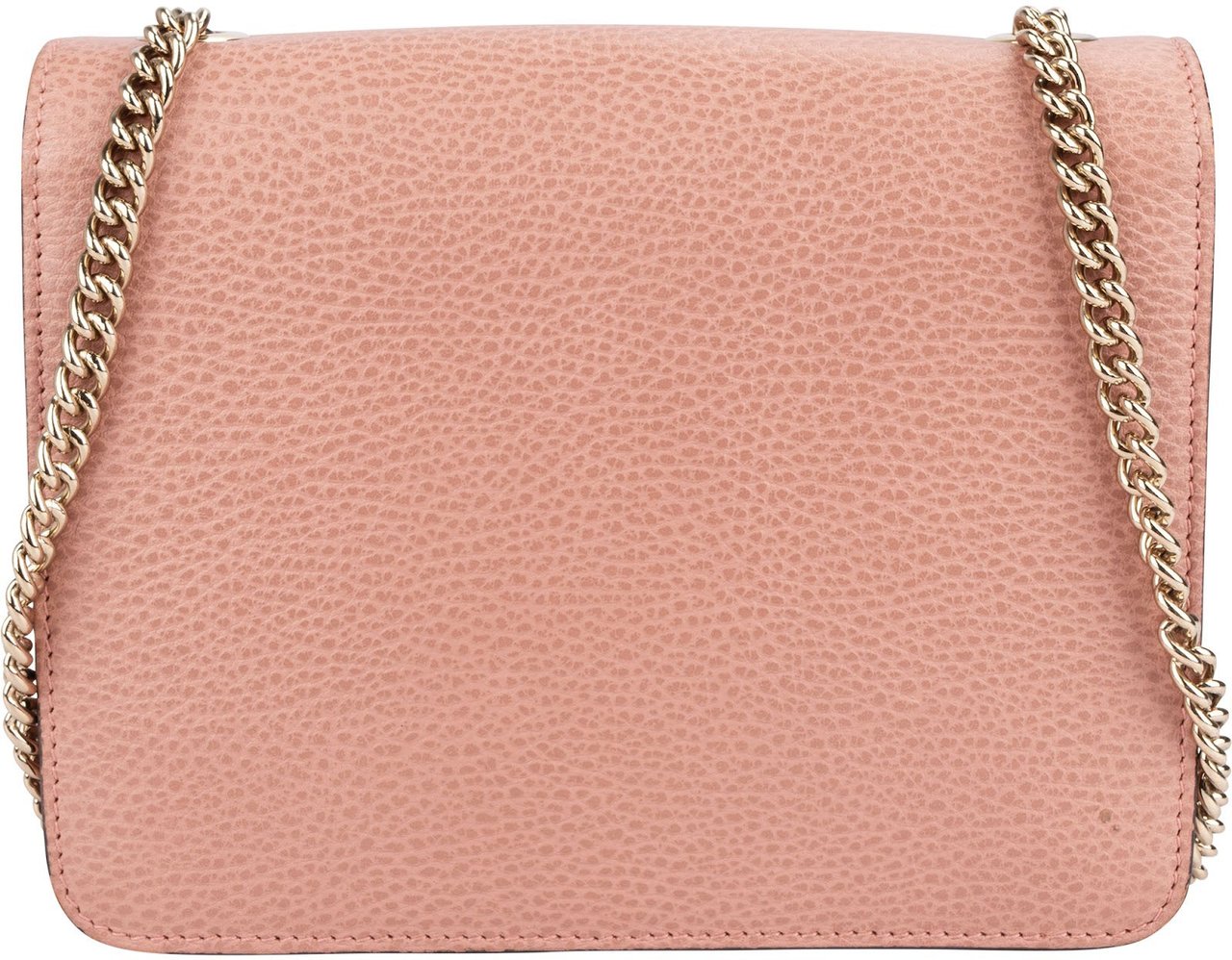 Gucci Grained Leather Interlocking GG Shoulder Crossbody Bag Roze