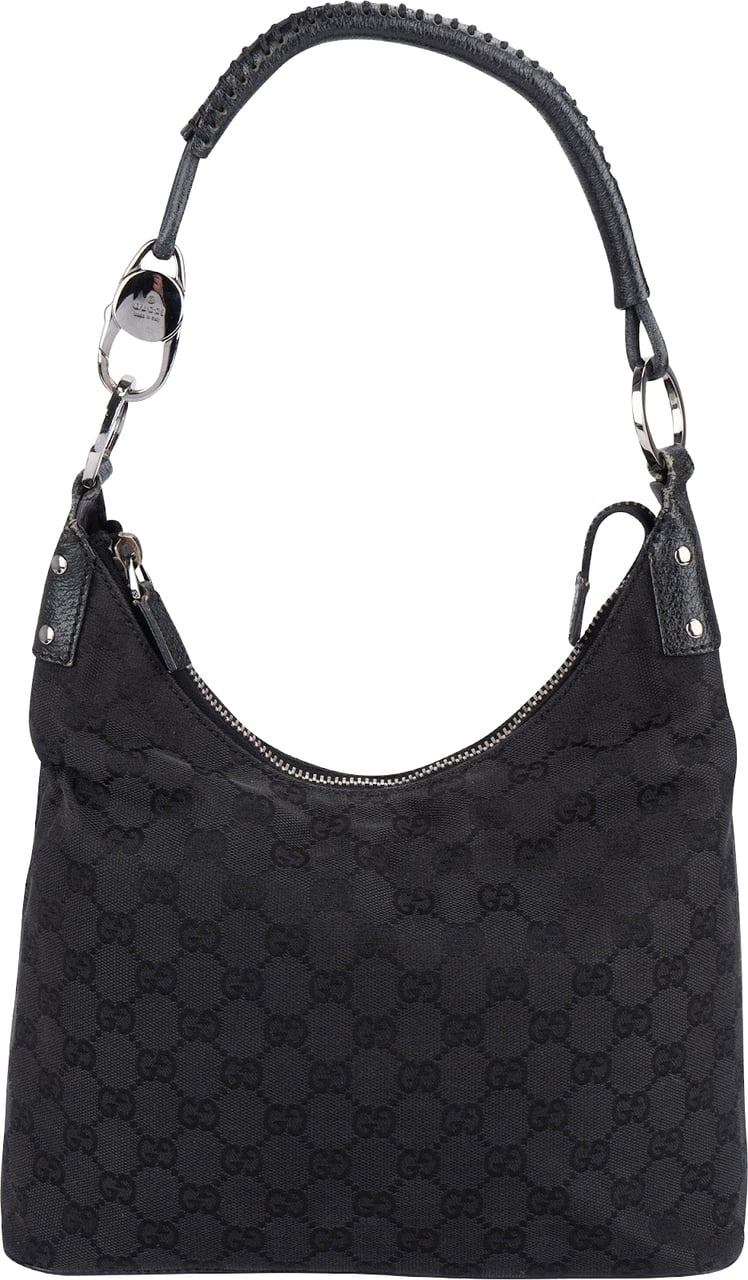 Gucci Monogram GG Canvas Abbey D-Ring Shoulder Bag Zwart