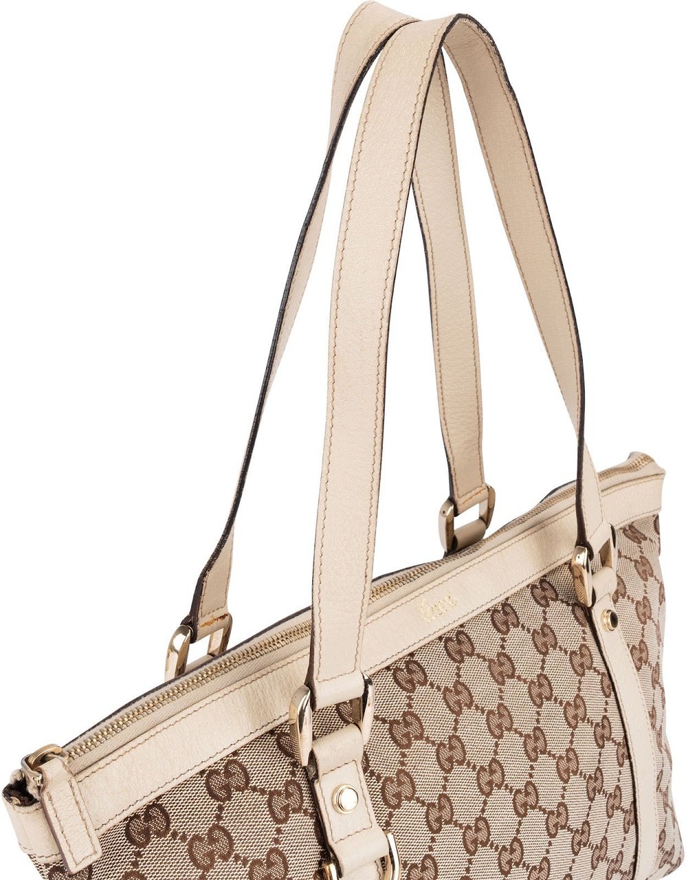 Gucci Monogram GG Abbey D-Ring Shoulder Bag Beige