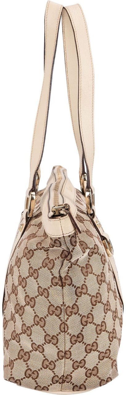 Gucci Monogram GG Abbey D-Ring Shoulder Bag Beige