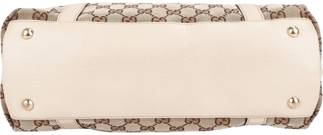 Gucci Monogram GG Abbey D-Ring Shoulder Bag Beige
