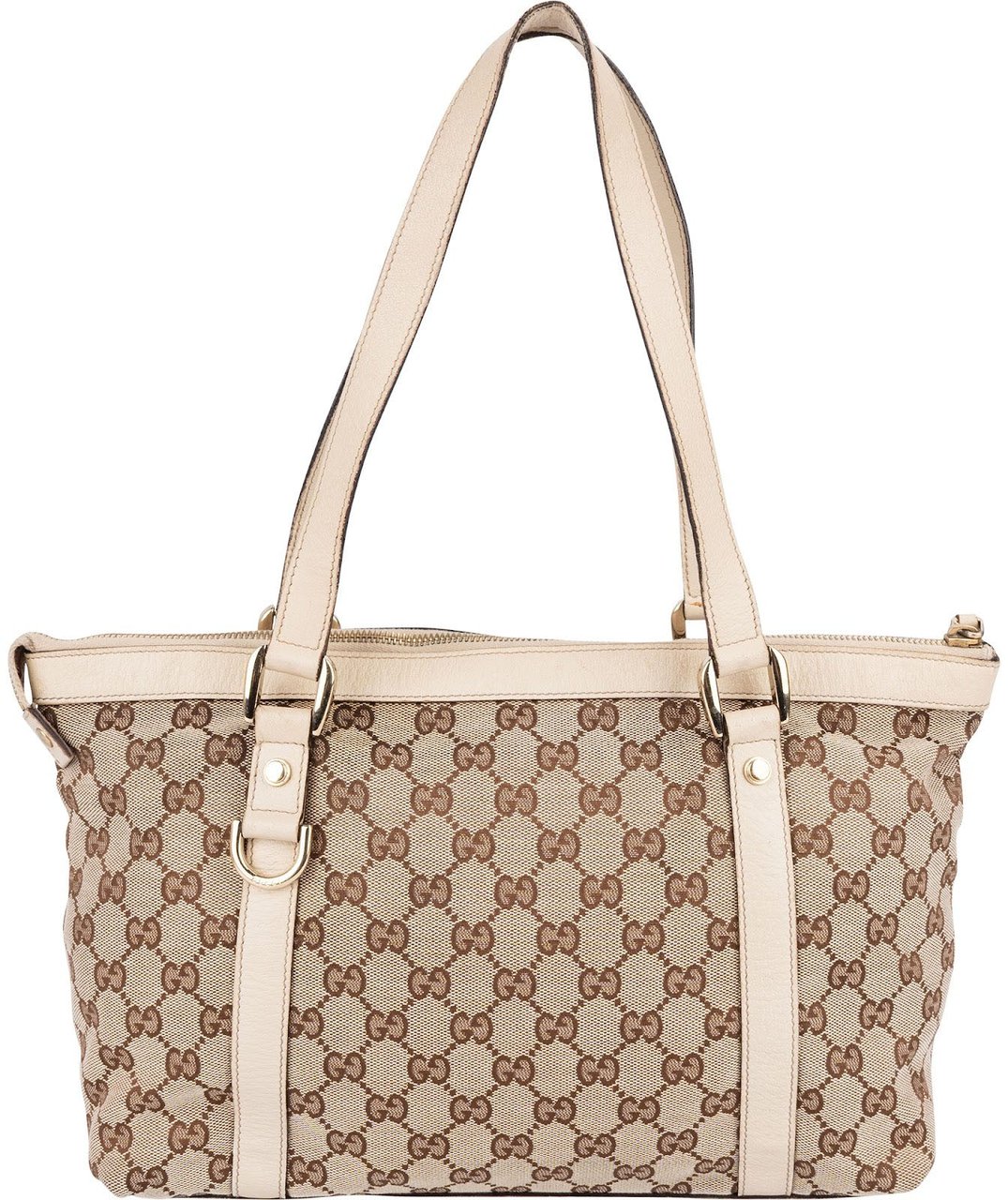 Gucci Monogram GG Abbey D-Ring Shoulder Bag Beige