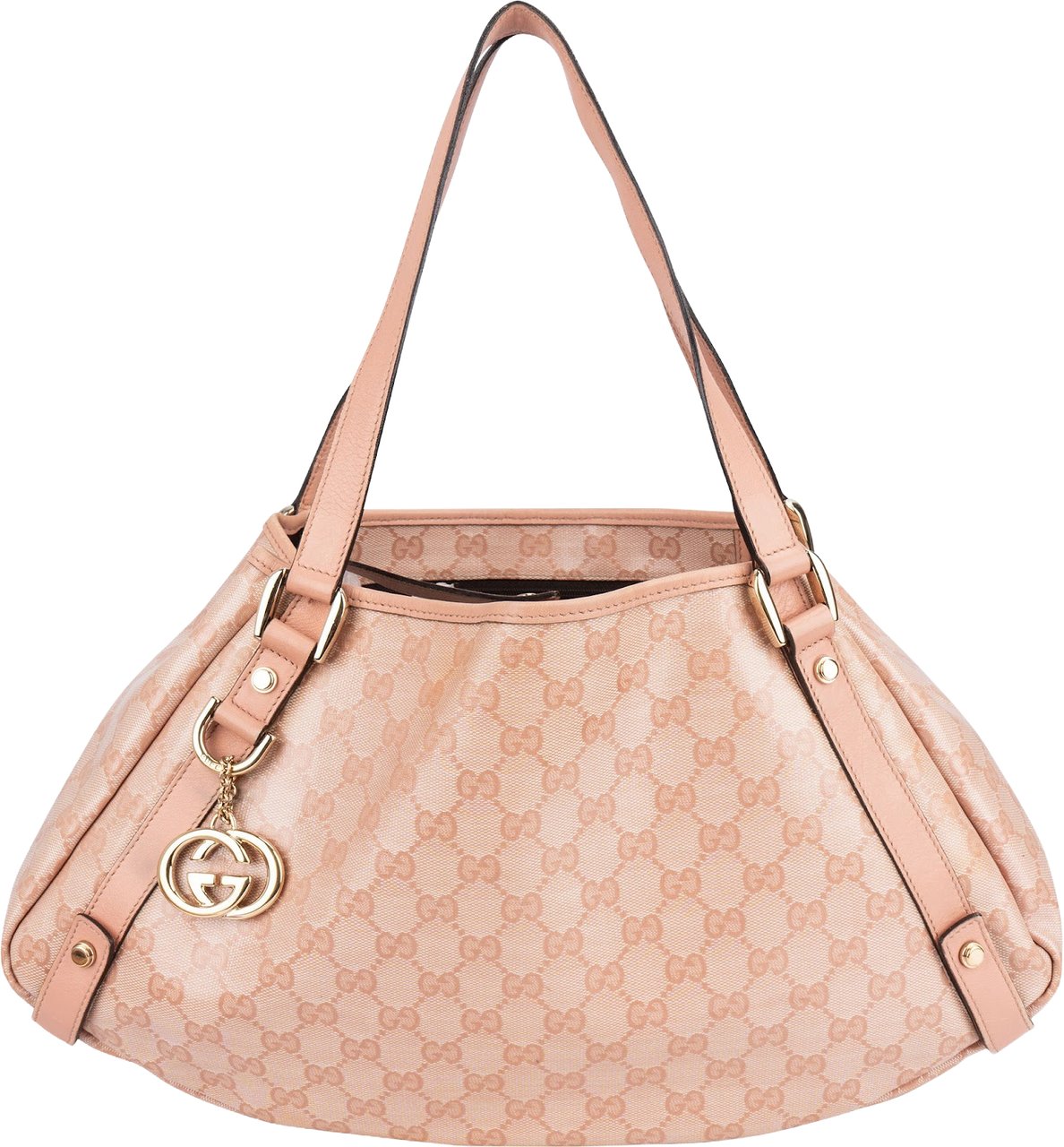 Gucci Monogram GG Canvas Abbey Hobo Shoulder Bag Roze