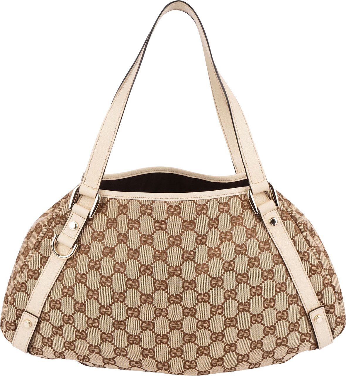 Gucci Monogram GG Canvas Abbey D-Ring Shoulder Bag Beige