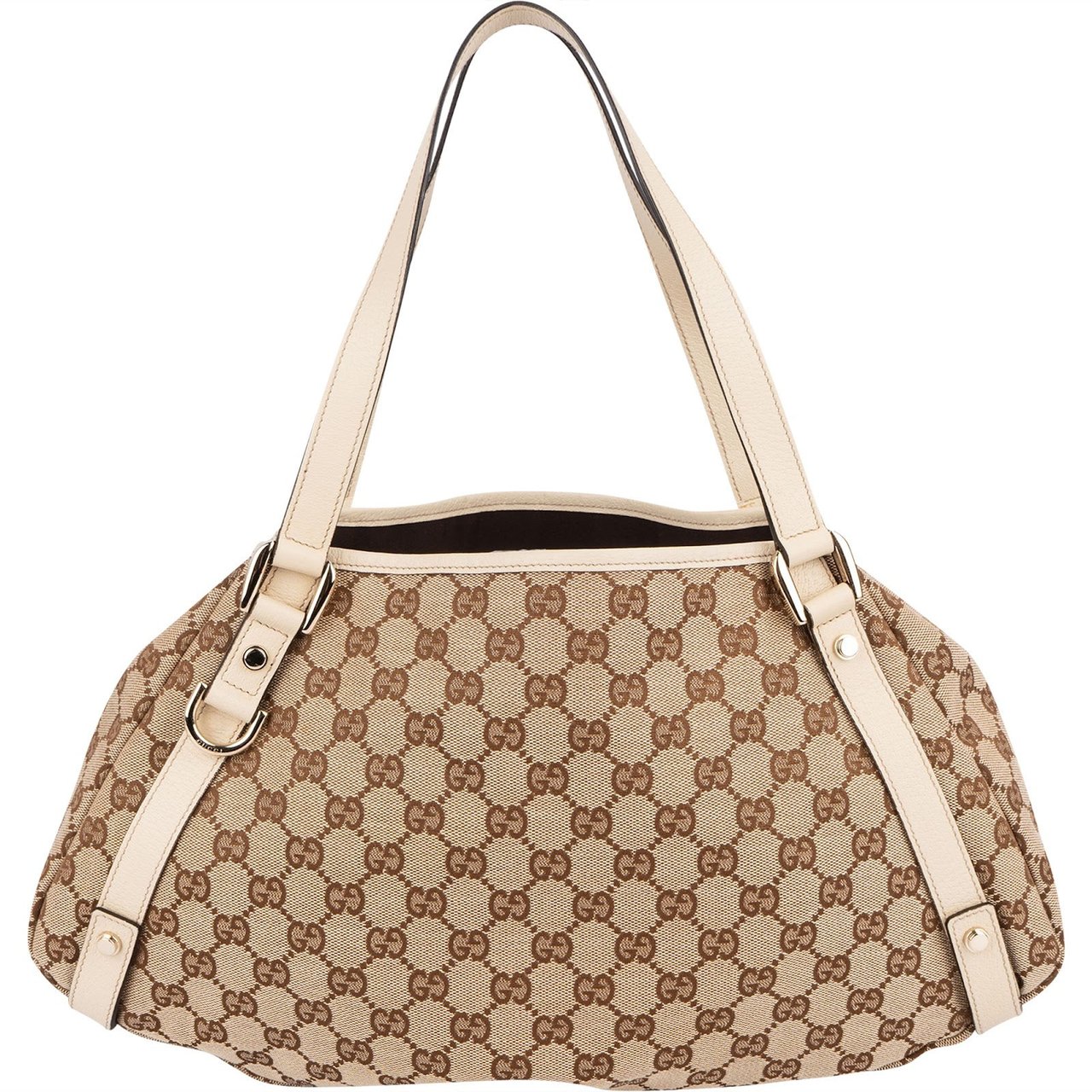 Gucci Monogram GG Canvas Abbey D-Ring Shoulder Bag Beige
