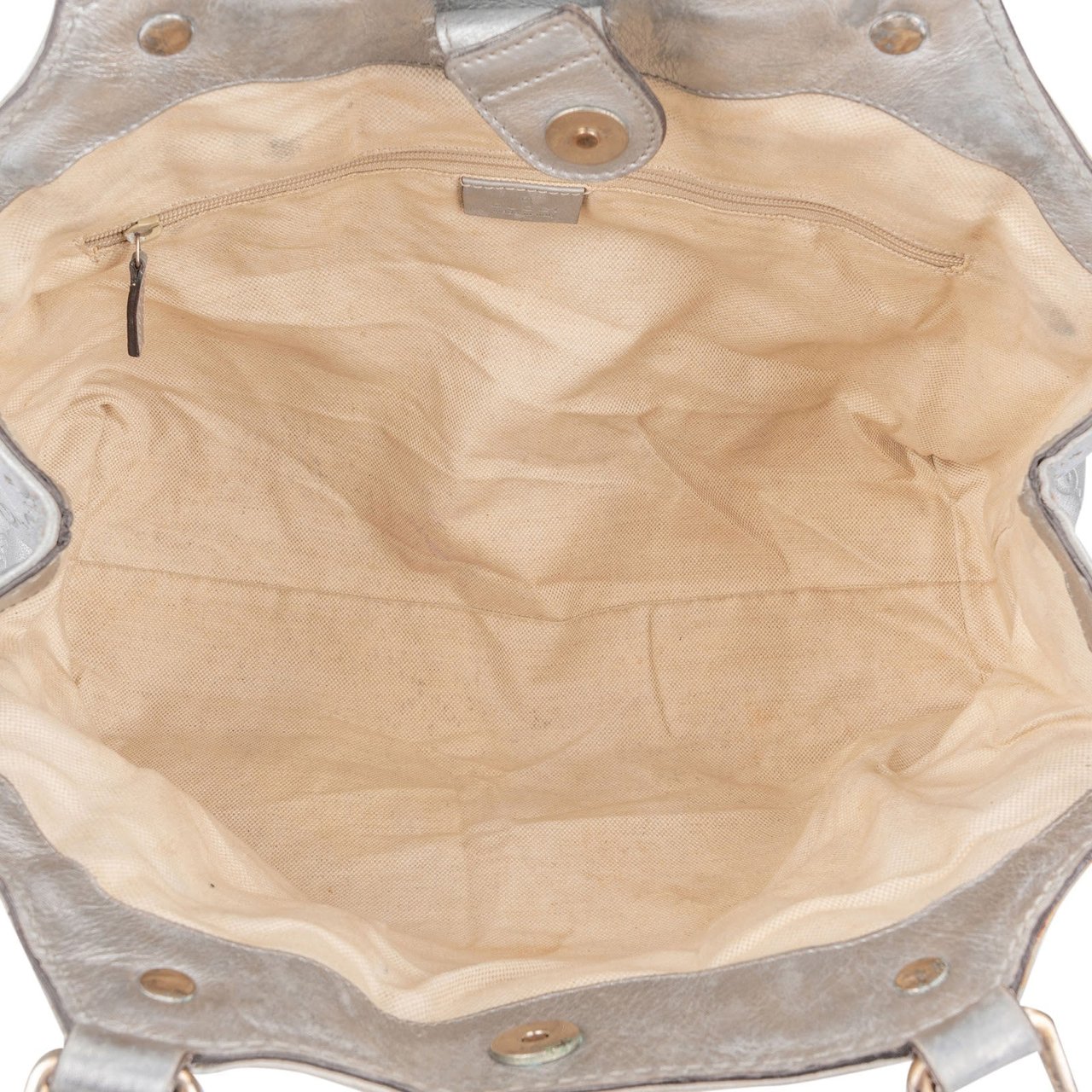 Gucci Guccissima Leather Sukey Handbag Zilver