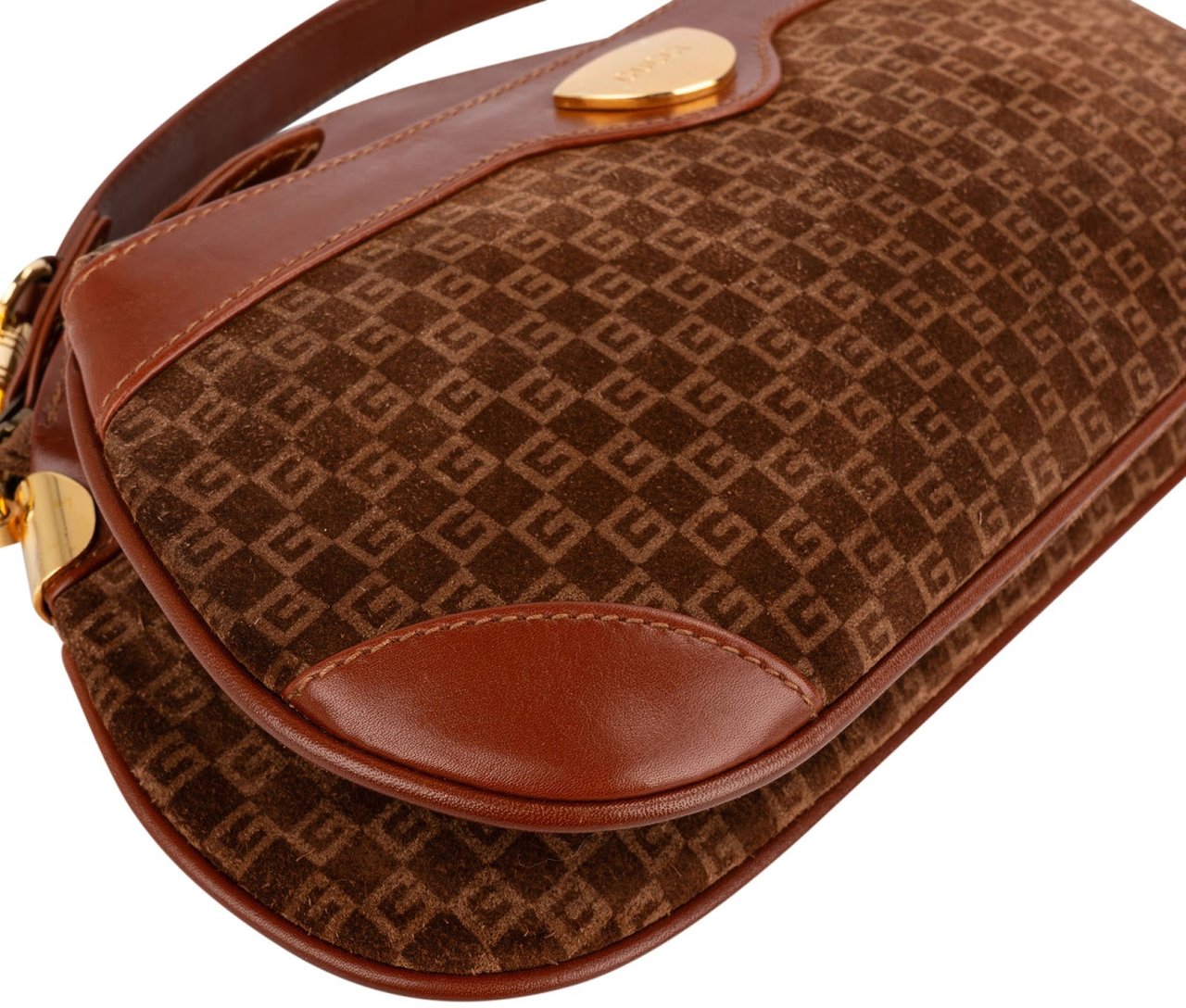 Gucci Suede Micro G Crossbody Bag Bruin