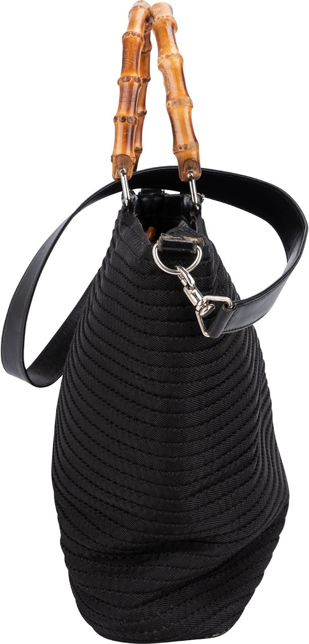 Gucci Bamboo Black Tote Handbag Zwart