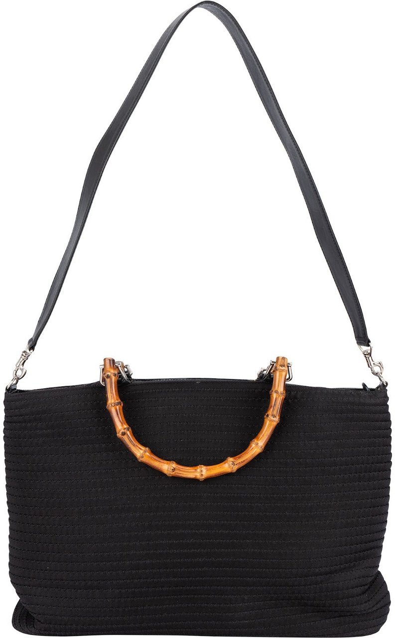 Gucci Bamboo Black Tote Handbag Zwart