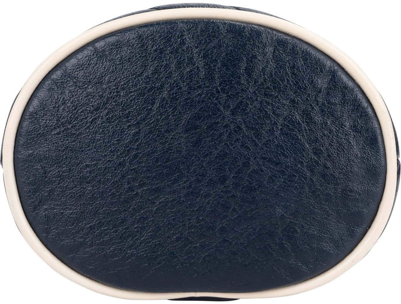 Gucci Matelassé Chevron Leather GG Marmont Mini Bucket Crossbody Bag Navy