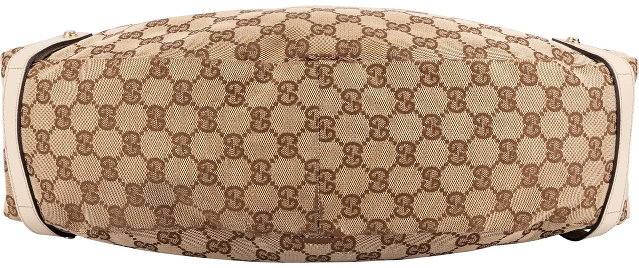 Gucci Monogram GG Canvas Abbey D-Ring Hobo Shoulder Bag Beige