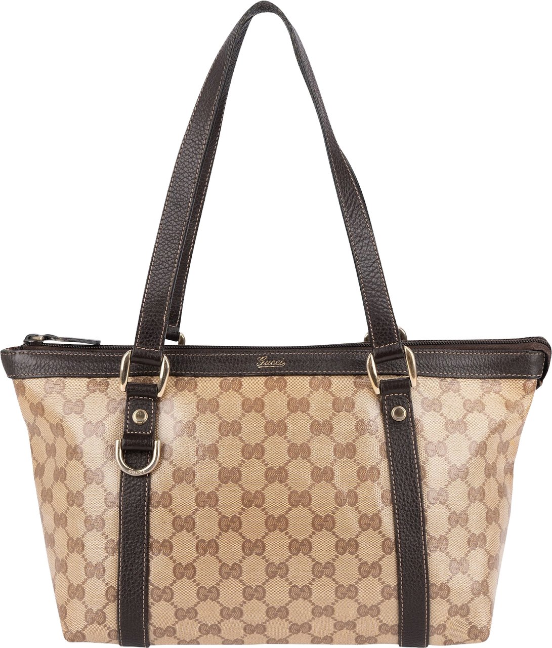 Gucci Monogram GG Crystal Abbey Shoulder Bag Bruin