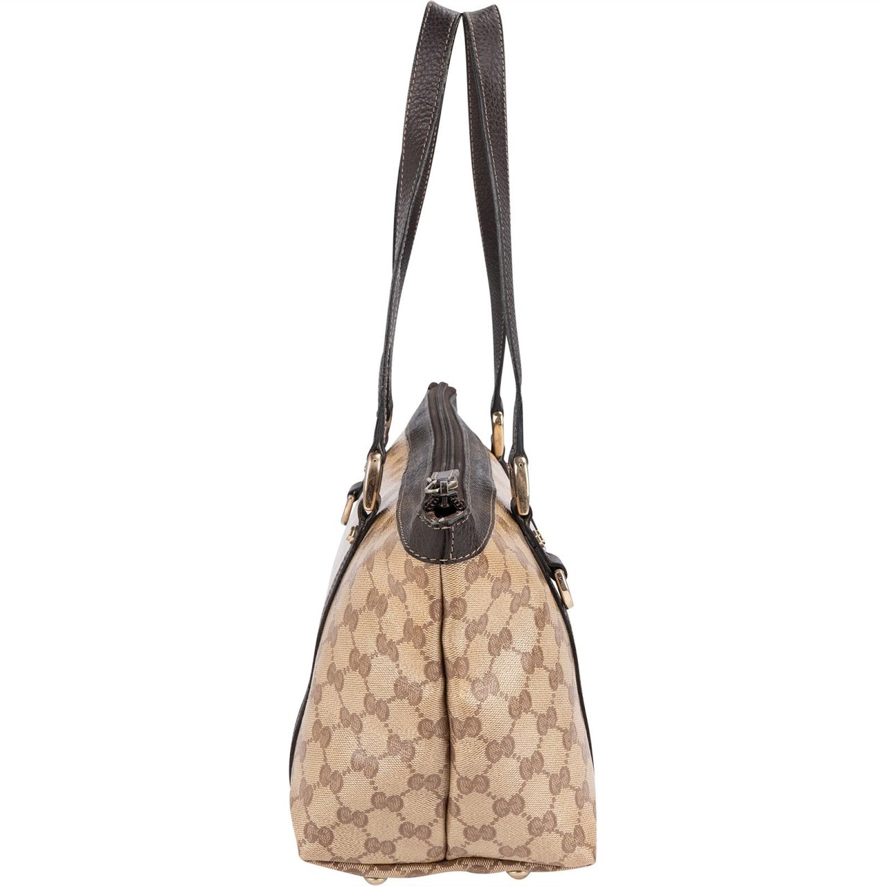 Gucci Monogram GG Crystal Abbey Shoulder Bag Bruin