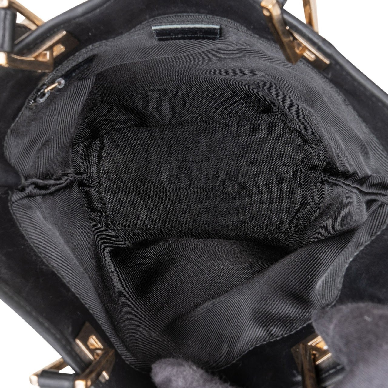 Gucci Monogram GG Canvas Tote Bucket Handbag Zwart
