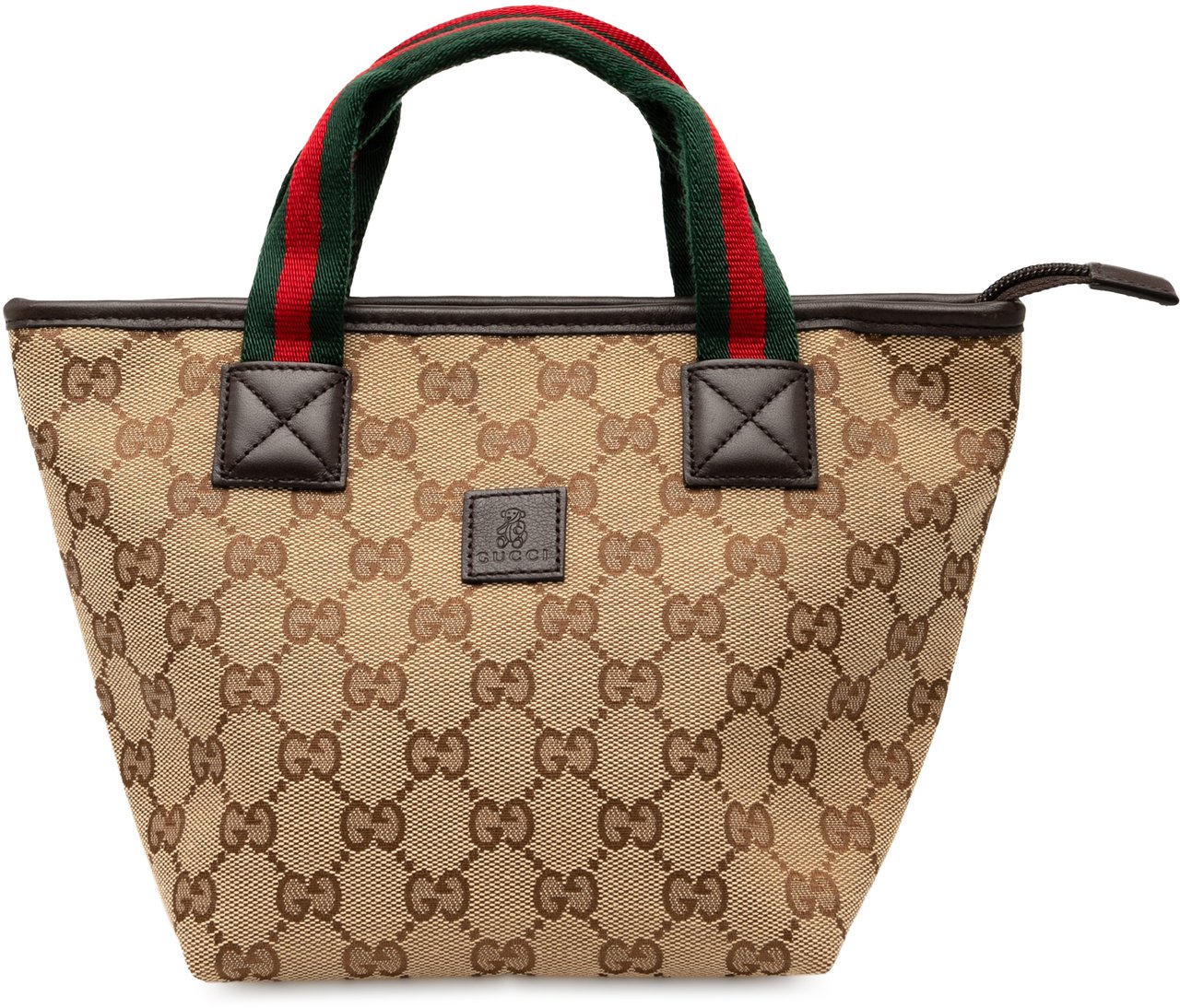Gucci Mini GG Canvas Web Childrens Handbag Bruin