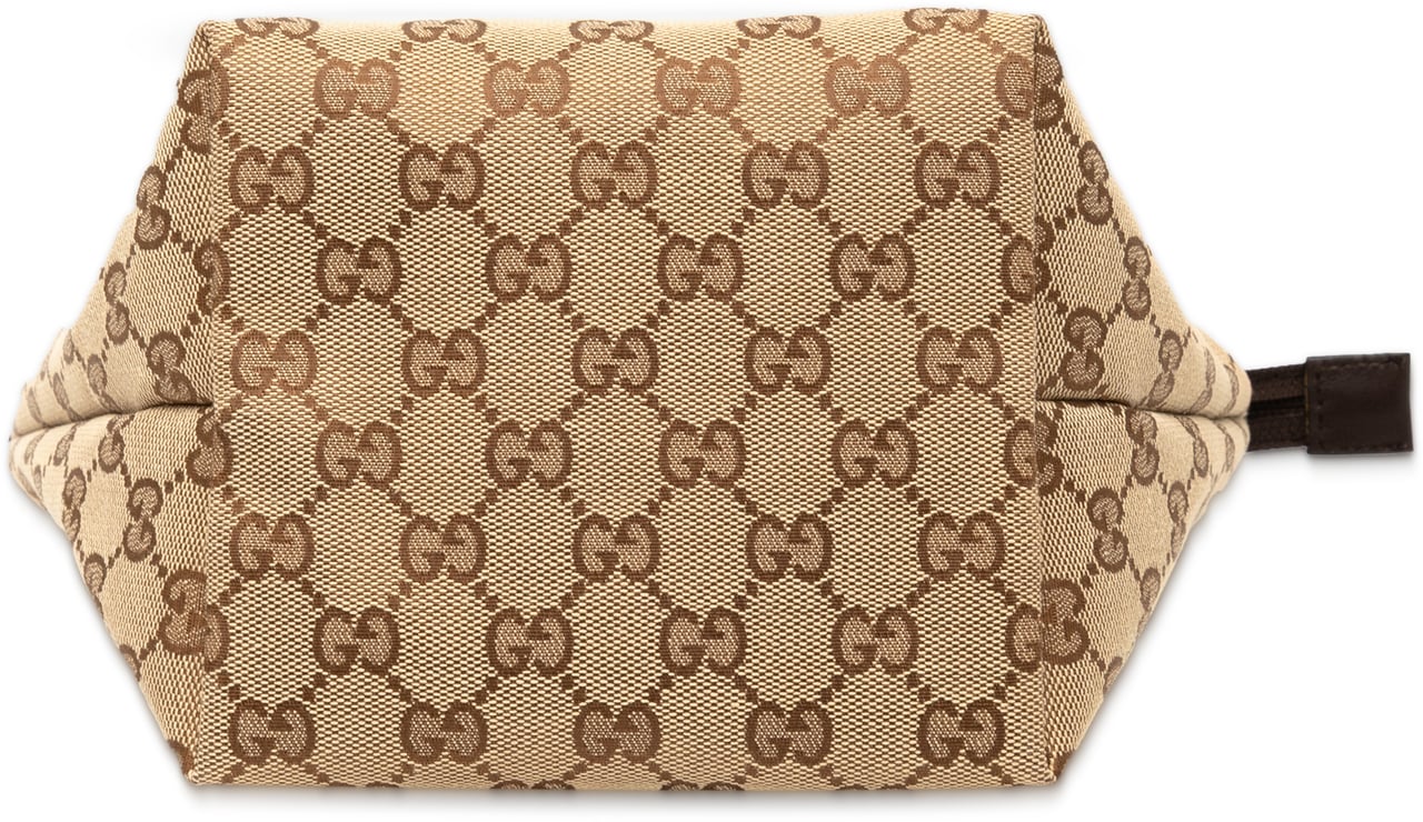 Gucci Mini GG Canvas Web Childrens Handbag Bruin