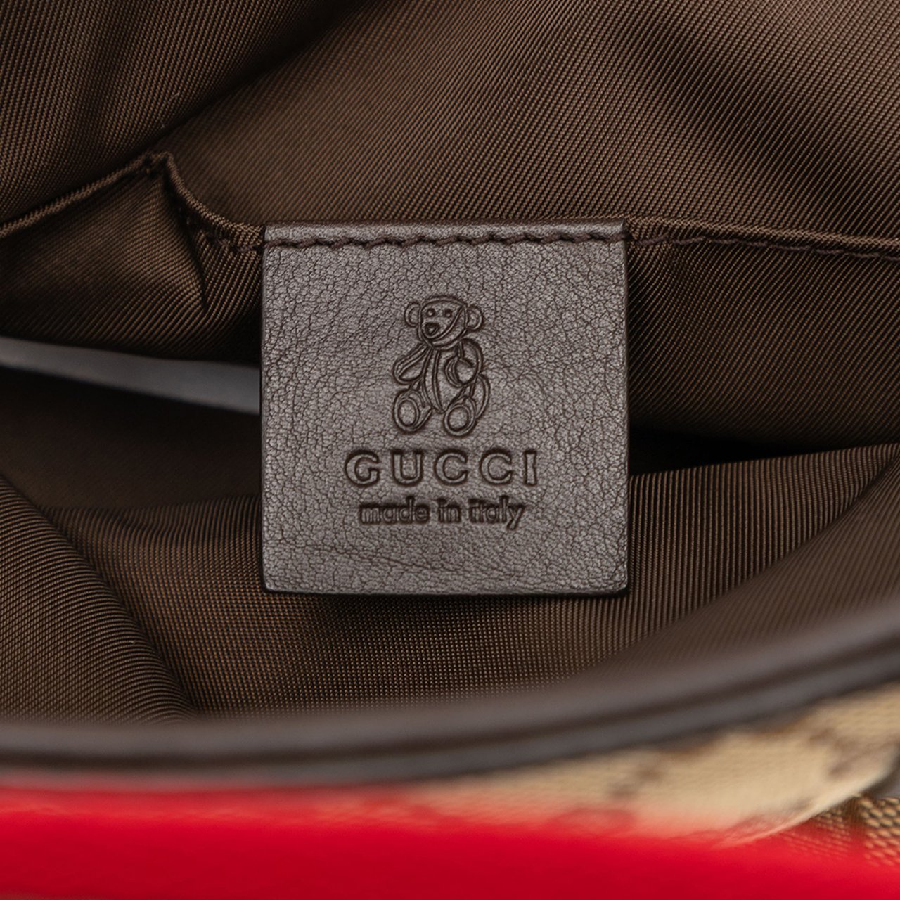 Gucci Mini GG Canvas Web Childrens Handbag Bruin