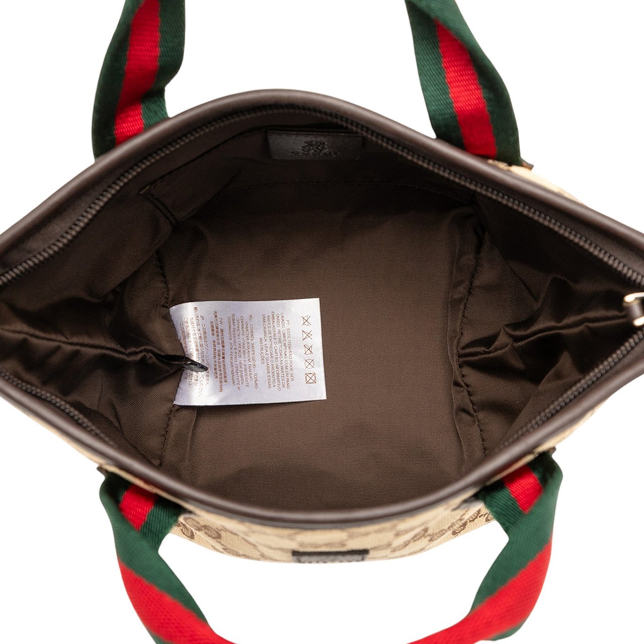 Gucci Mini GG Canvas Web Childrens Handbag Bruin