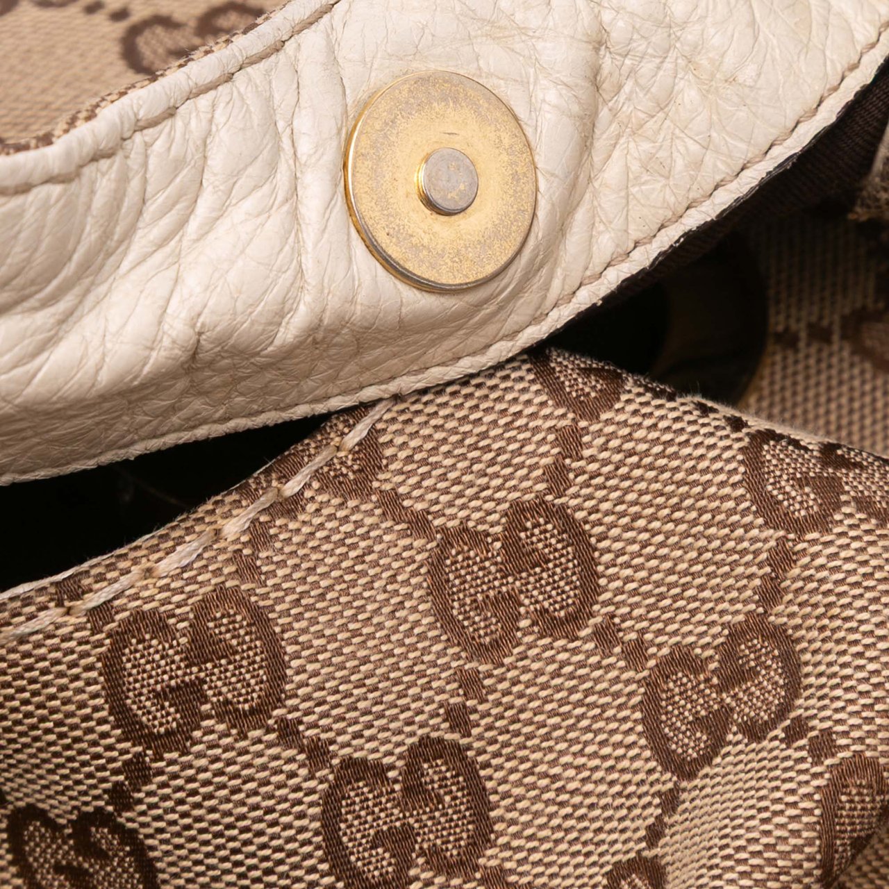 Gucci GG Canvas Charlotte Tote Bruin