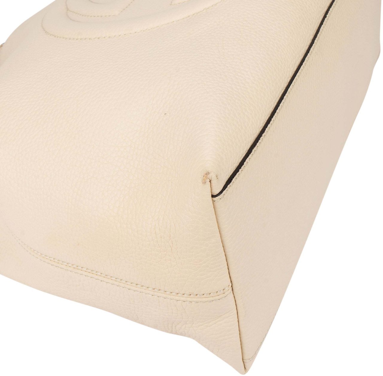 Gucci Gucci White Leather GG Soho Crossbody Bag Wit