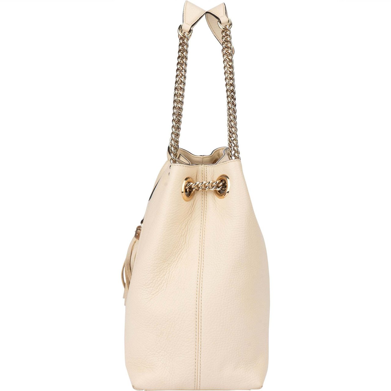 Gucci Gucci White Leather GG Soho Crossbody Bag Wit