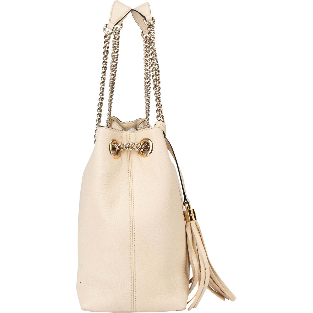 Gucci Gucci White Leather GG Soho Crossbody Bag Wit