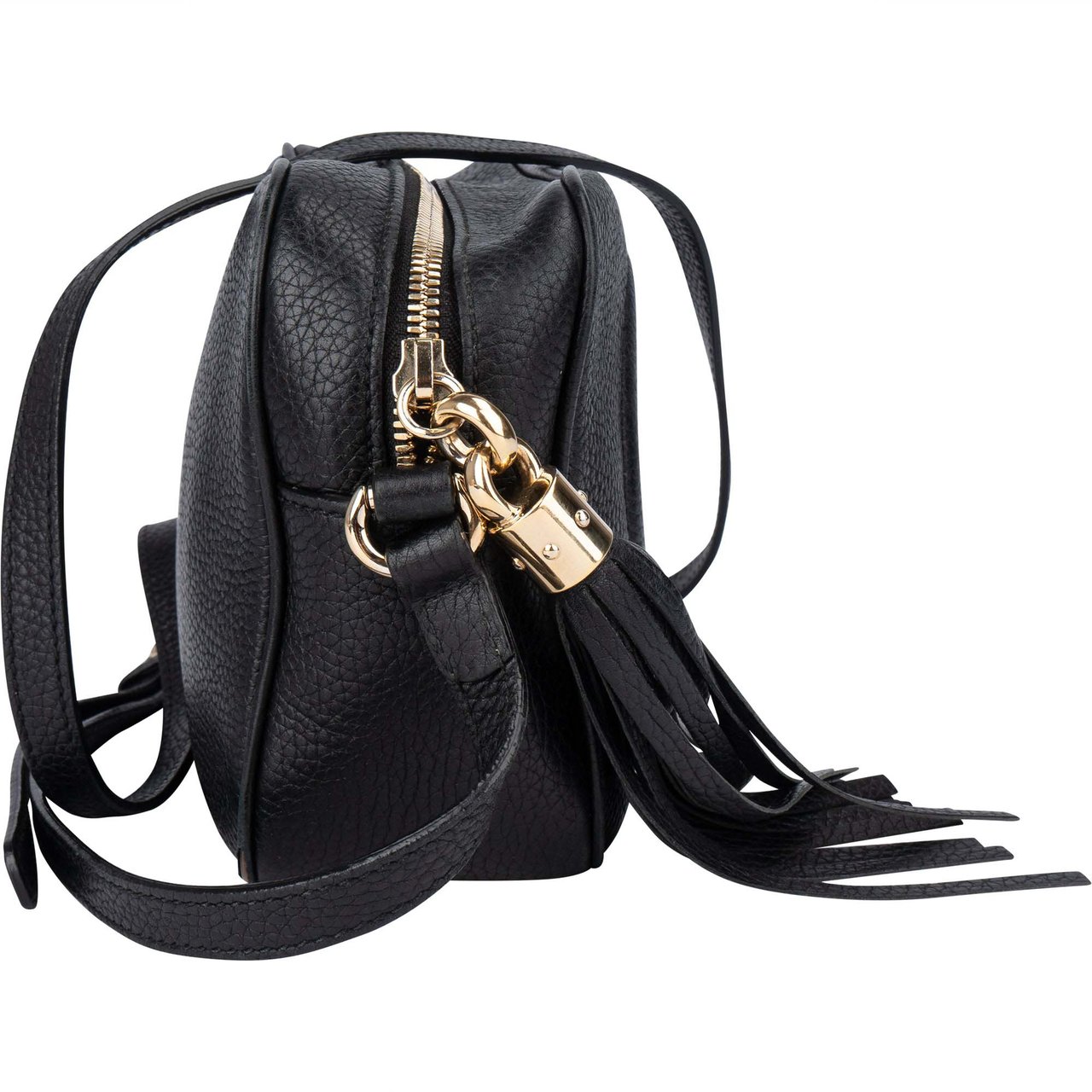 Gucci Gucci Black Leather GG Soho Crossbody Bag Divers