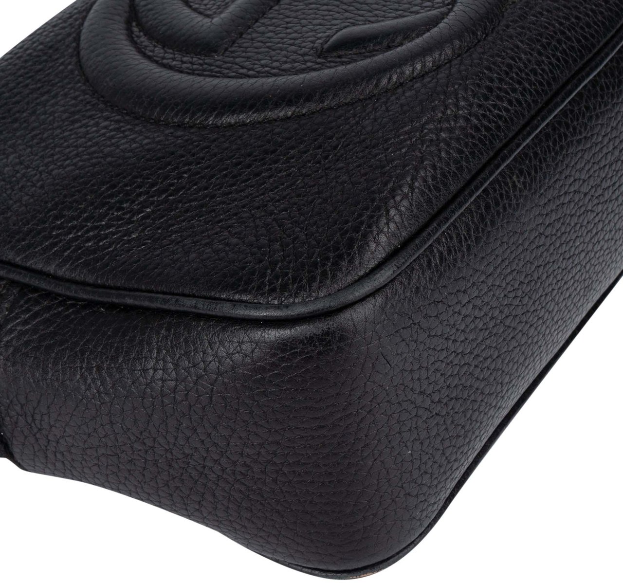 Gucci Gucci Black Leather GG Soho Crossbody Bag Divers