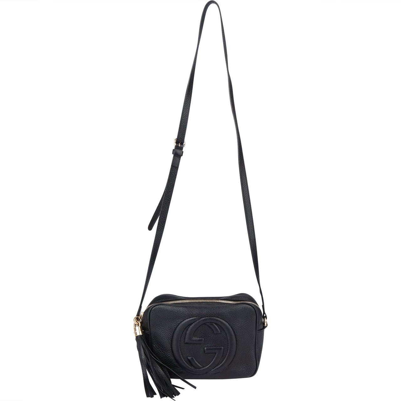 Gucci Gucci Black Leather GG Soho Crossbody Bag Divers