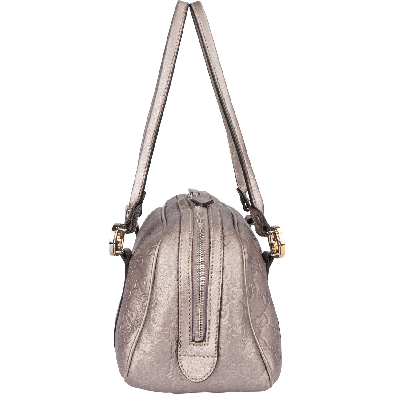 Gucci Gucci GG Twin Monogram Metallic Rose Handbag Roze