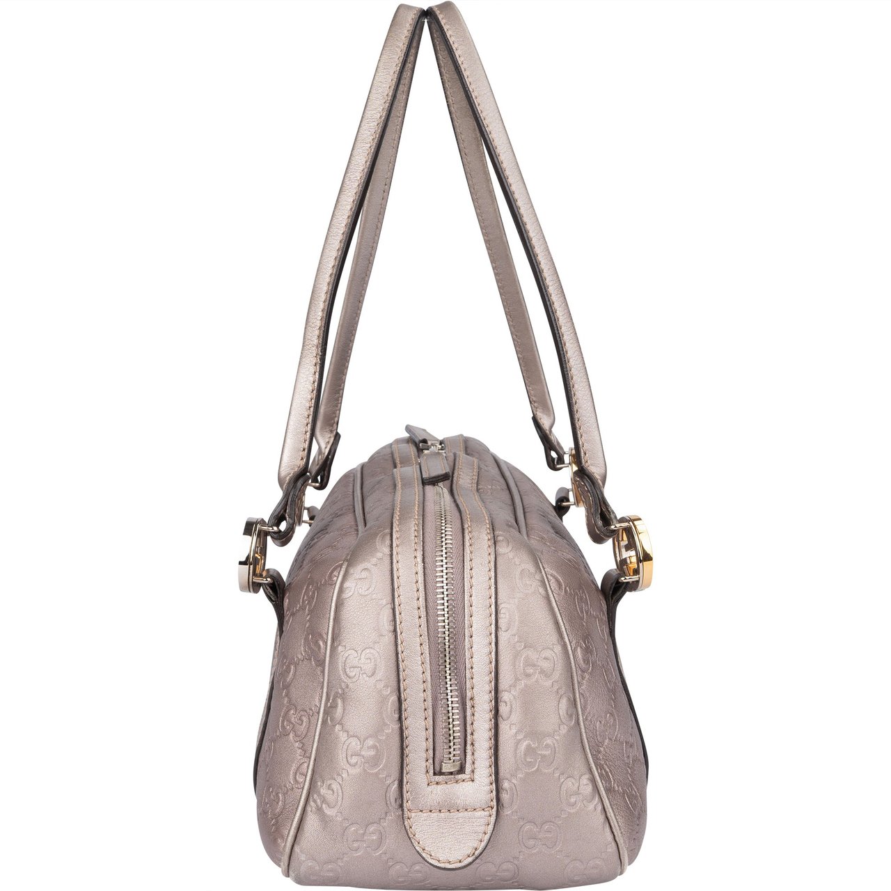 Gucci Gucci GG Twin Monogram Metallic Rose Handbag Roze