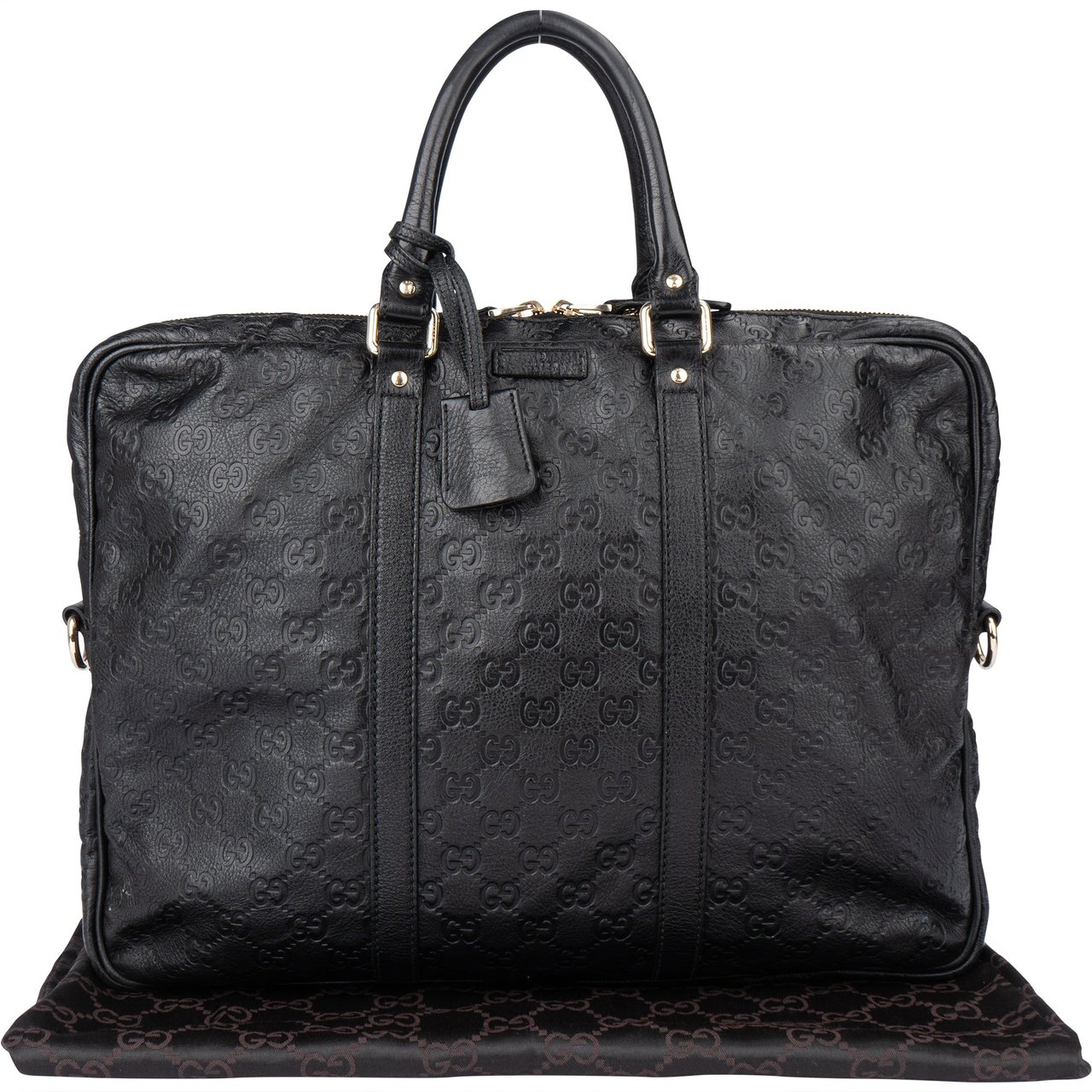 Gucci Gucci GG Leather Monogram Business Handbag Divers