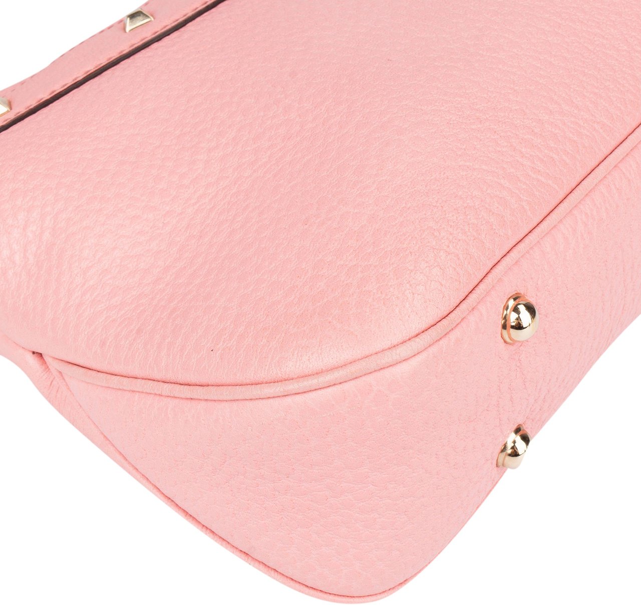 Gucci Pink Leather Bamboo Handbag Roze