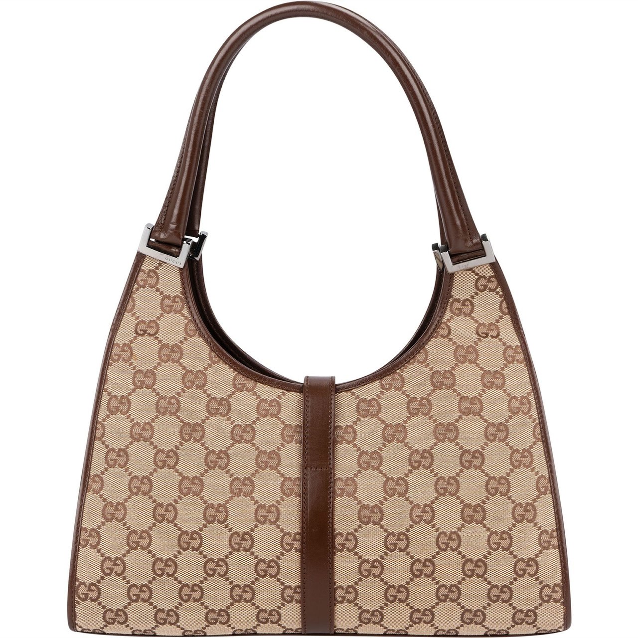 Gucci Monogram GG Canvas Jackie Hobo Shoulder Bag Beige