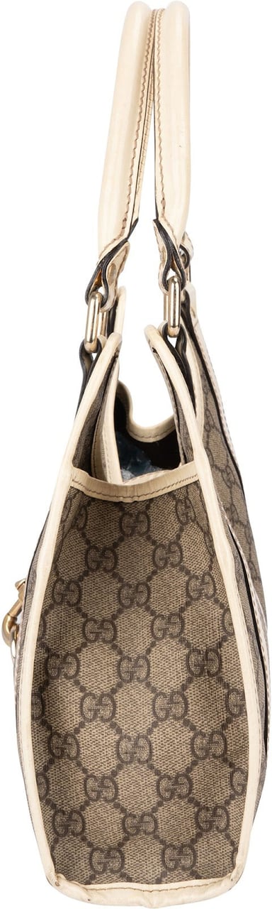 Gucci Supreme Monogram GG Canvas New Jackie Shoulder Bag Beige