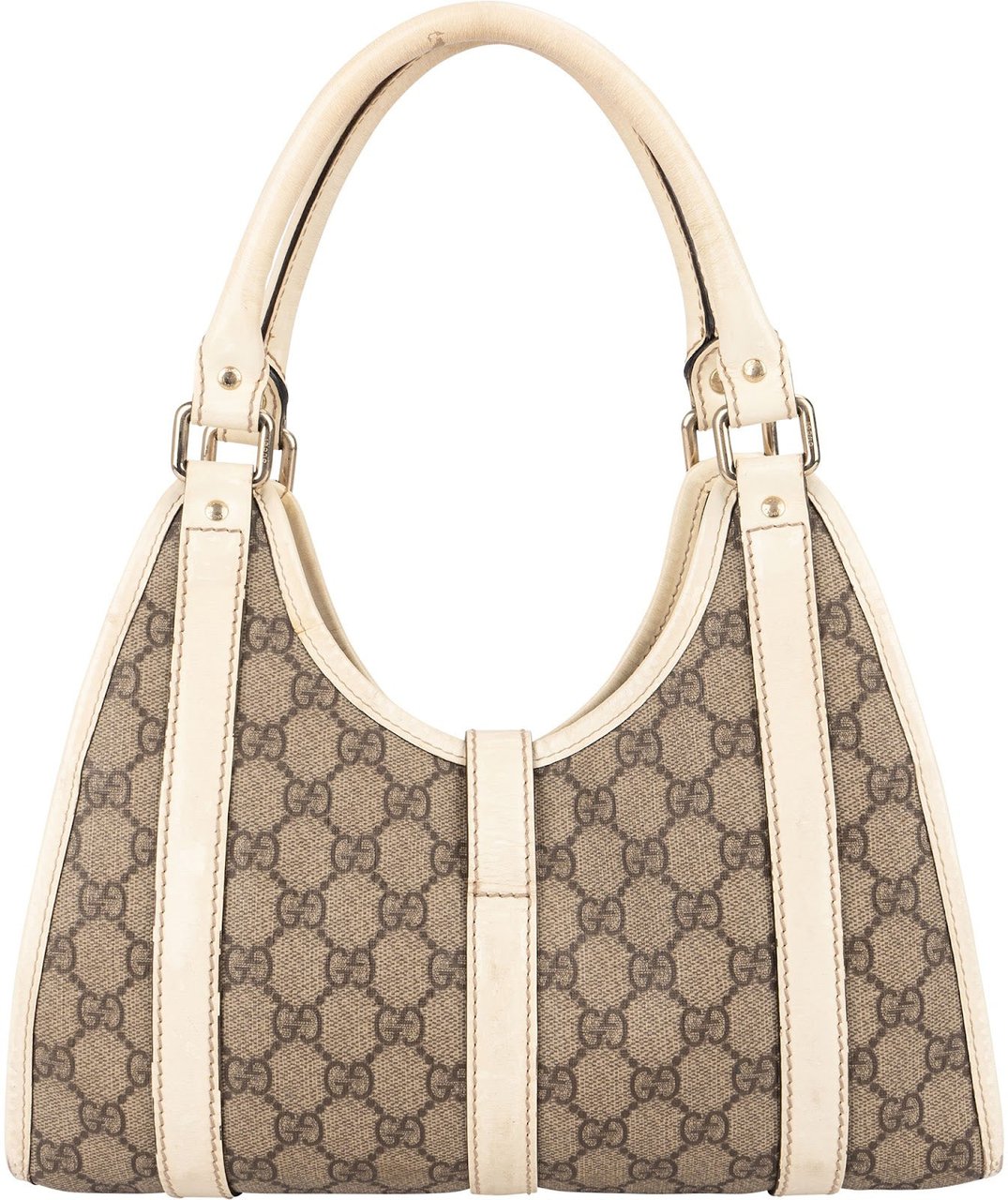 Gucci Supreme Monogram GG Canvas New Jackie Shoulder Bag Beige