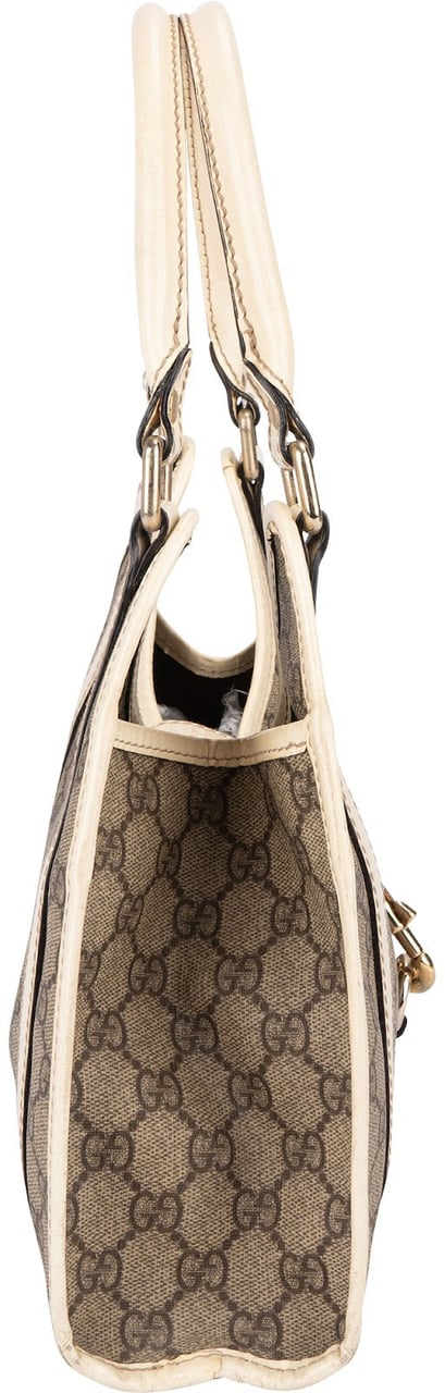 Gucci Supreme Monogram GG Canvas New Jackie Shoulder Bag Beige