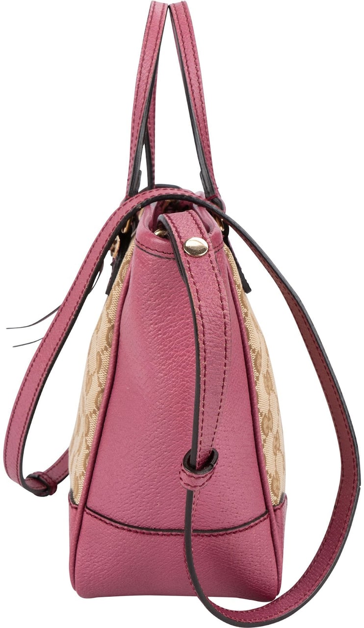 Gucci Monogram GG Canvas Bree Small Tote Crossbody Handbag Beige