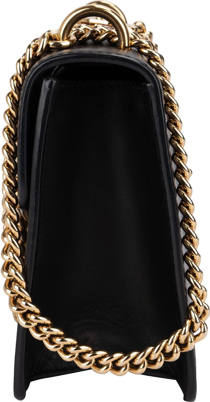 Gucci Black Leather Small Sylvie Crossbody Bag Zwart