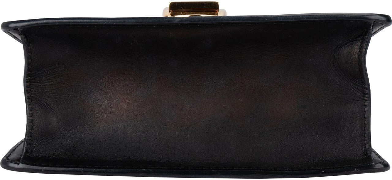 Gucci Black Leather Small Sylvie Crossbody Bag Zwart