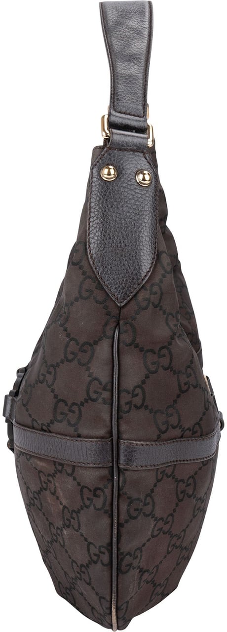 Gucci Monogram GG Canvas Interlocking G Hobo Shoulder Bag Bruin