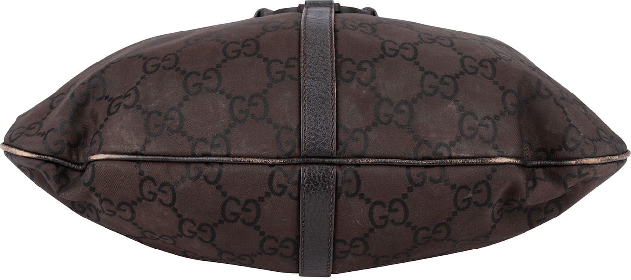 Gucci Monogram GG Canvas Interlocking G Hobo Shoulder Bag Bruin