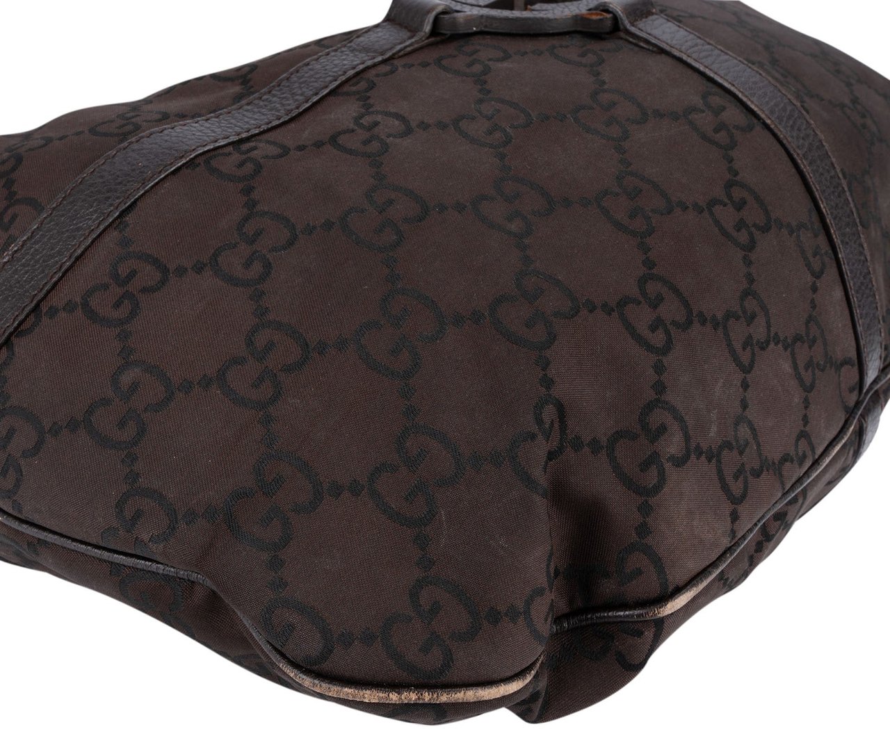 Gucci Monogram GG Canvas Interlocking G Hobo Shoulder Bag Bruin