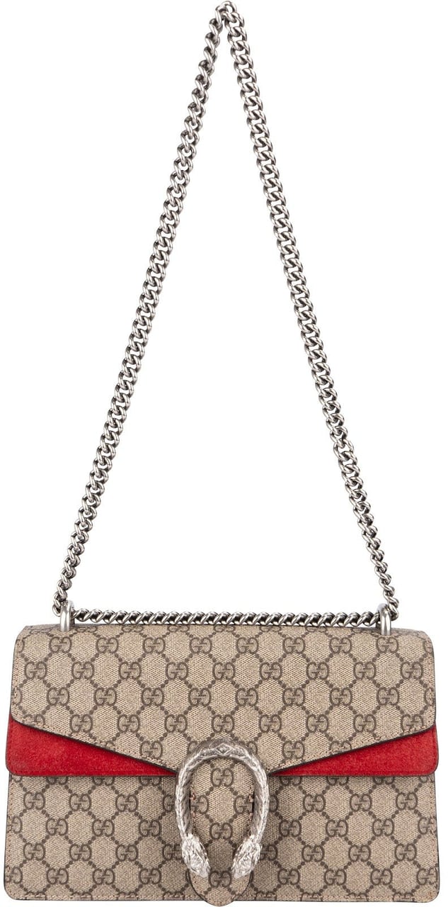Gucci Monogram GG Supreme Canvas Dionysus Shoulder Bag Beige