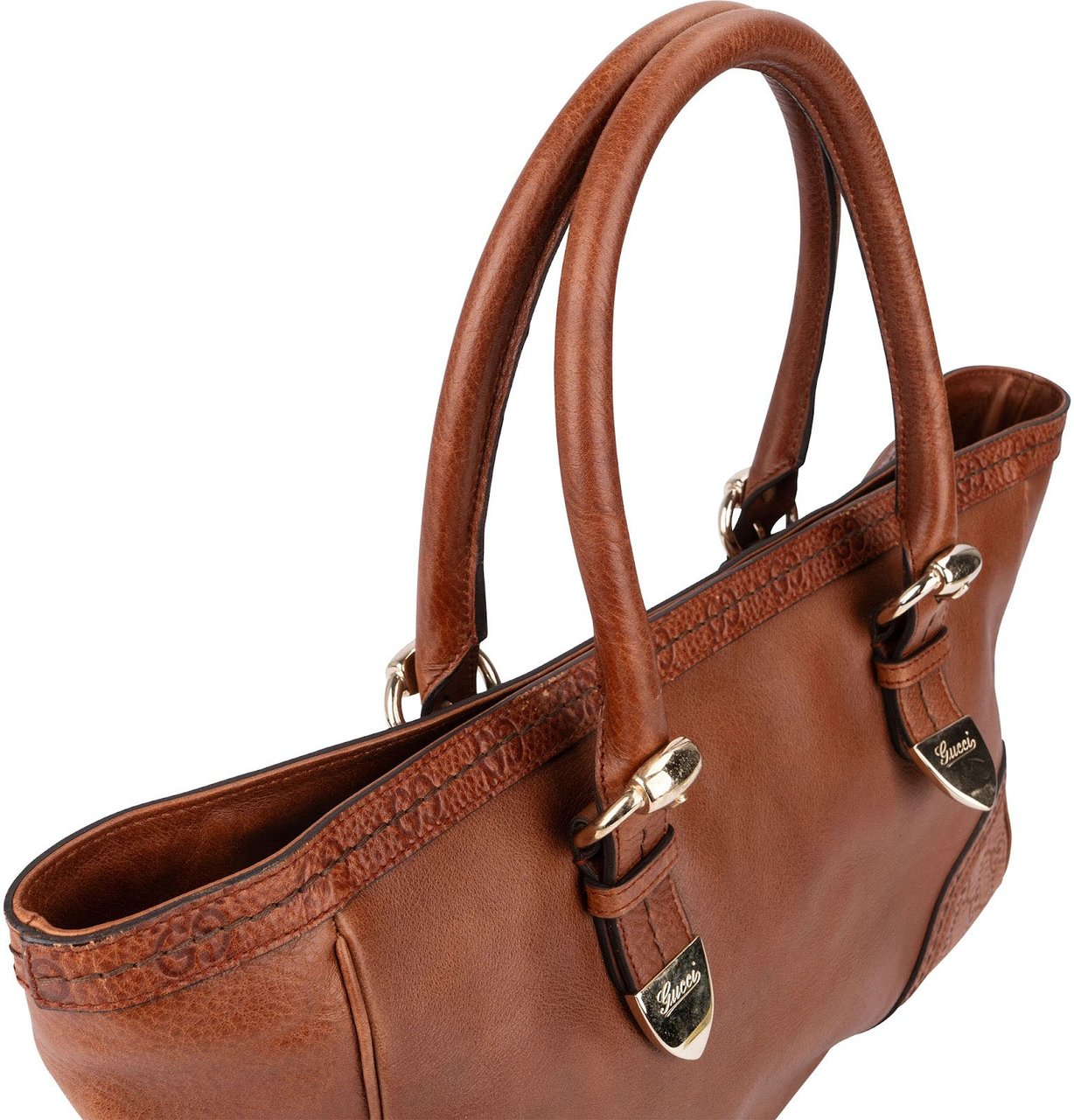 Gucci Guccissima Leather Eclipse Handbag Bruin